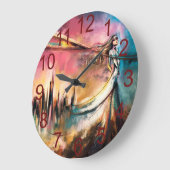 モルダン美術 ラージ壁時計 (傾斜)
