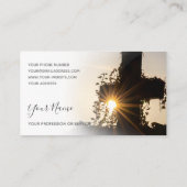 モルティシャンのブシンのための黄金の夕日と聖なる十字架 名刺 (裏面)