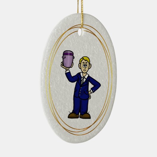 モルティシャン保持骨壷クリスマスオーナメント セラミックオーナメント (右)