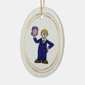 モルティシャン保持骨壷クリスマスオーナメント セラミックオーナメント (左)