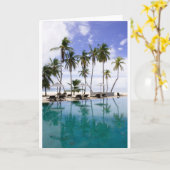 モルディブからの挨拶 カード (黄色い花)