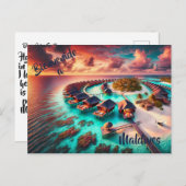 モルディブのはがきにへようこそ ポストカード (正面/裏面)