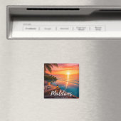 🧲 モルディブのサンセットエスケープ旅行の思い出 🌅 マグネット (インサイチュ (食洗機))