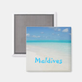 モルディブのハネムーンビーチ島のシーン マグネット (正面/裏面)