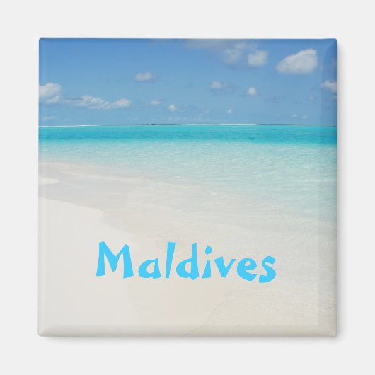 モルディブのハネムーンビーチ島のシーン マグネット (正面)