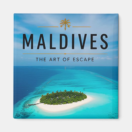 🏖️ モルディブのプライベートアイランドの逃避行 高級住宅 🌊 マグネット (正面)