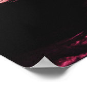 モルディブのヤシの木のある海の夕日 ポスター (角)