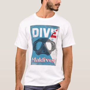 モルディブのヴィンテージのスキューバダイビングのマスク Tシャツ