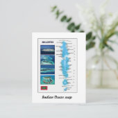 モルディブの地図カード ポストカード (スタンド正面)