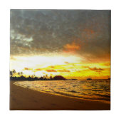 モルディブの夕日 タイル (正面)
