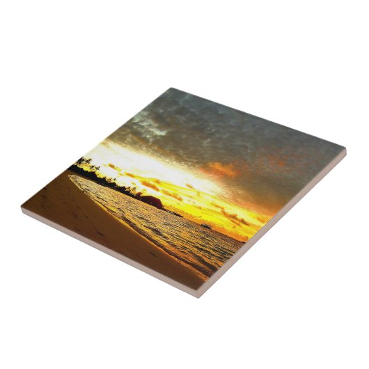 モルディブの夕日 タイル (側面)