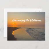 モルディブの夢を！ ポストカード (正面/裏面)