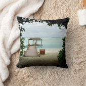 モルディブの島のボート クッション (ブランケット)