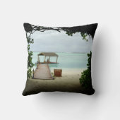 モルディブの島のボート クッション (裏面)