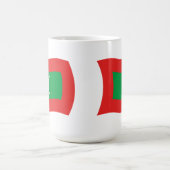モルディブの旗マグ コーヒーマグカップ (中央)