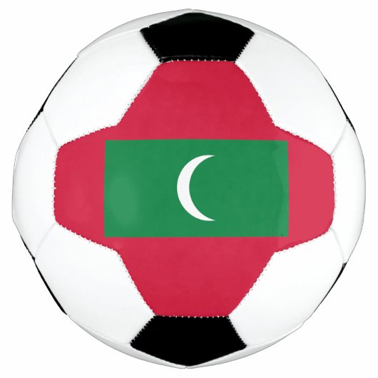 モルディブの旗 サッカーボール (正面)