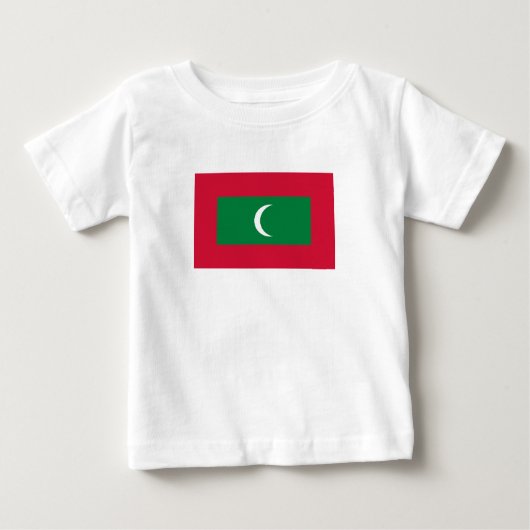 モルディブの旗 ベビーTシャツ (正面)