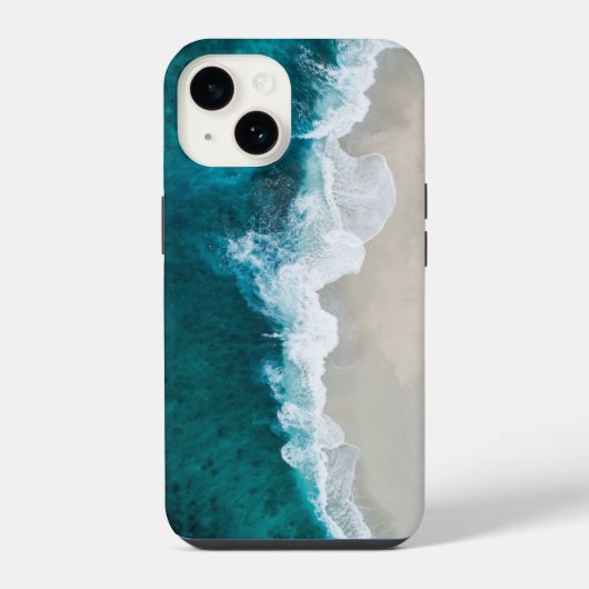 モルディブの海岸の波 iPhoneケース (裏面)
