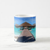 モルディブの熱帯アイランドリゾート コーヒーマグカップ (中央)