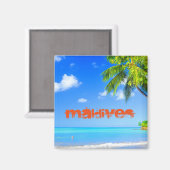 モルディブの熱帯島 マグネット (正面/裏面)