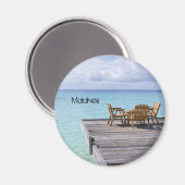 モルディブの美しいビーチ マグネット (正面/裏面)