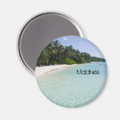 モルディブの美しいビーチ マグネット (正面/裏面)