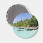 モルディブの美しいビーチ マグネット (正面/裏面)
