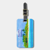 モルディブの美しい熱帯島 ラゲッジタグ (正面縦)