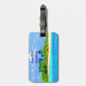 モルディブの美しい熱帯島 ラゲッジタグ (裏面縦)