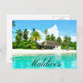 モルディブの美しい風景 ポストカード (正面/裏面)