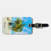 モルディブの荷物のラベルのカスタムな文字のビーチ ラゲッジタグ (正面横)
