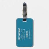 モルディブの荷物のラベルのカスタムな文字のビーチ ラゲッジタグ (裏面縦)