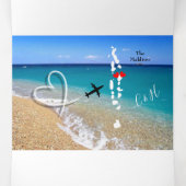 モルディブの行き先結婚式 三つ折り招待状 (内部中)