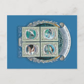 モルディブはイルカのはがきを切手する ポストカード (正面)