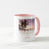 モルディブインディアン海ヴィンテージサンセット土産 マグカップ (正面右)