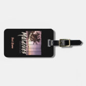 モルディブインディアン海ヴィンテージサンセット土産 ラゲッジタグ (正面横)