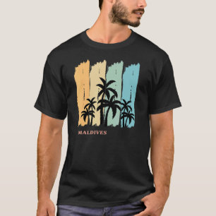 モルディブパームズビーチトラベルバケーションアイランドスルーベン Tシャツ