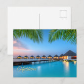 モルディブビューティフルリゾートアットサンセット ポストカード (正面/裏面)