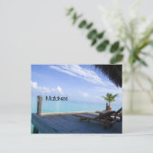 モルディブビーチはがき ポストカード (スタンド正面)