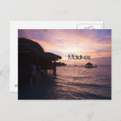 モルディブビーチはがき ポストカード (正面/裏面)