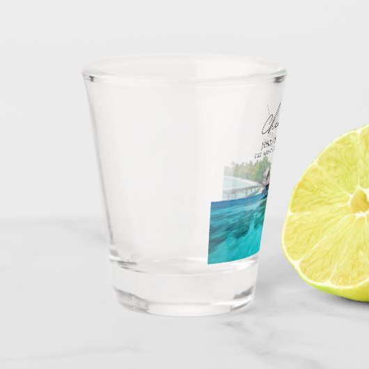 モルディブフォト結婚式の引き出物応援ショットグラス ショットグラス (左)