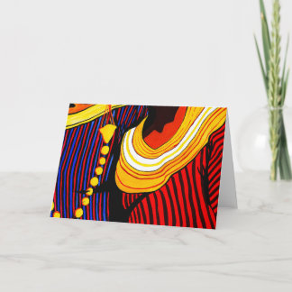 モルディブ伝統的ドレスアートワークグリーティングカード カード