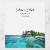 モルディブ写真結婚のワインラベル ワインラベル (シングルラベル)