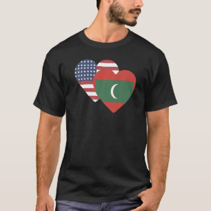モルディブ国旗の男性・女性向け記念品 Tシャツ