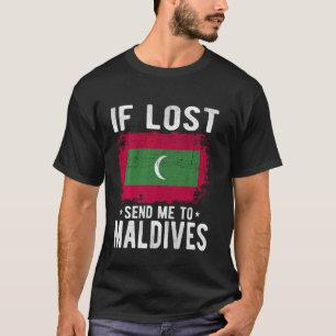 モルディブ国旗もしの土産失った- Maldivに送る Tシャツ