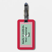 モルディブ国旗簡単ID個人用 ラゲッジタグ (裏面縦)