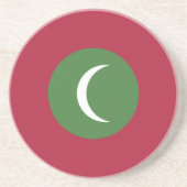 モルディブ国旗 コースター (正面)