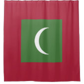 モルディブ国旗 シャワーカーテン (正面)