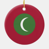 モルディブ国旗 セラミックオーナメント (裏面)
