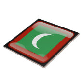 モルディブ国旗 タイル (側面)